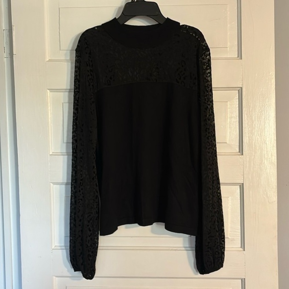 August Silk Sheer Leopard Turtleneck